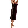imageSOLY HUX Womens Lace Sheer Velvet Nightgowns Spaghetti Strap Chemise Slip Dress Pajama Night DressRed and Black