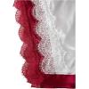 imageSOLY HUX Womens Plus Size Nightgown 2 Piece Satin Lace Split Slip Cami Dress Nightdress SleepwearBurgundy and White