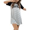 imageSOLY HUX Womens Summer Nightgowns Short Sleeve Tshirt Pajama Dress Graphic Print NightdressGrey Multi