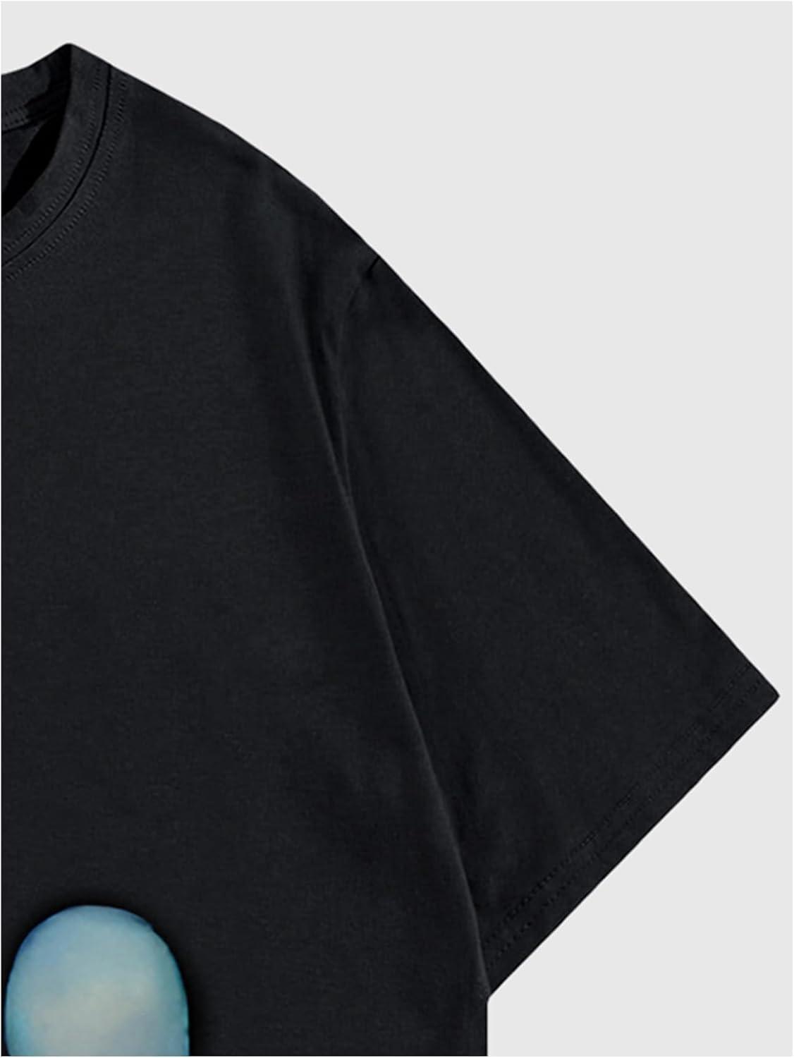 imageSOLY HUX Mens Oversized Graphic Tees Crew Neck Short Sleeve Vintage Streetwear T Shirt TopsBlack Figure