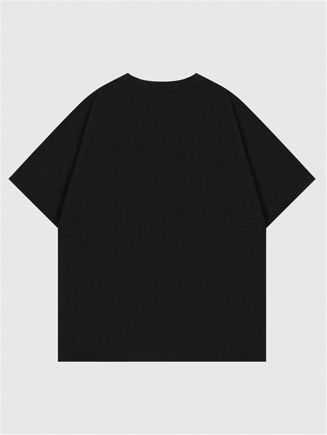 imageSOLY HUX Mens Oversized Graphic Tees Crew Neck Short Sleeve Vintage Streetwear T Shirt TopsBlack Figure Graphic
