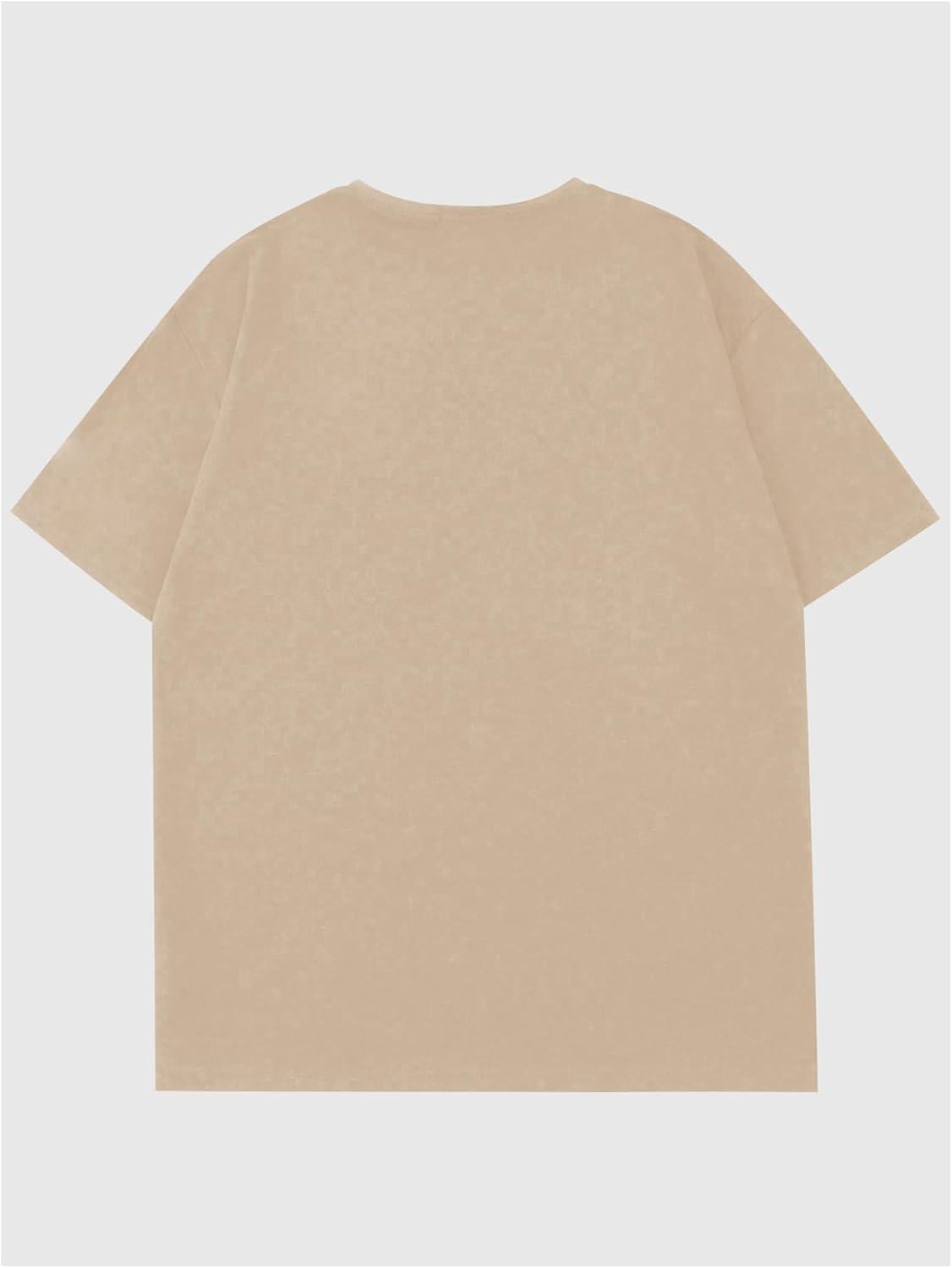 imageSOLY HUX Mens Oversized Graphic Tees Crew Neck Short Sleeve Vintage Streetwear T Shirt TopsKhaki Graphic
