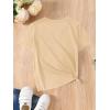 imageSOLY HUX Graphic Tees for Girl Floral Print Short Sleeve Round Neck T Shirts TopsApricot Graphic Print