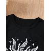 imageSOLY HUX Graphic Tees for Girl Floral Print Short Sleeve Round Neck T Shirts TopsBlack Graphic