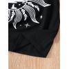 imageSOLY HUX Graphic Tees for Girl Floral Print Short Sleeve Round Neck T Shirts TopsBlack Graphic