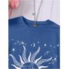 imageSOLY HUX Graphic Tees for Girl Floral Print Short Sleeve Round Neck T Shirts TopsBlue Star