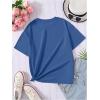 imageSOLY HUX Graphic Tees for Girl Floral Print Short Sleeve Round Neck T Shirts TopsBlue Star