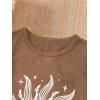 imageSOLY HUX Graphic Tees for Girl Floral Print Short Sleeve Round Neck T Shirts TopsBrown Graphic