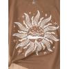 imageSOLY HUX Graphic Tees for Girl Floral Print Short Sleeve Round Neck T Shirts TopsBrown Graphic