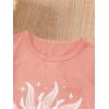 imageSOLY HUX Graphic Tees for Girl Floral Print Short Sleeve Round Neck T Shirts TopsCoral Pink Graphic