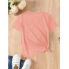 imageSOLY HUX Graphic Tees for Girl Floral Print Short Sleeve Round Neck T Shirts TopsCoral Pink Graphic