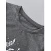 imageSOLY HUX Graphic Tees for Girl Floral Print Short Sleeve Round Neck T Shirts TopsDark Grey