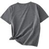 imageSOLY HUX Graphic Tees for Girl Floral Print Short Sleeve Round Neck T Shirts TopsDark Grey