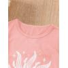 imageSOLY HUX Graphic Tees for Girl Floral Print Short Sleeve Round Neck T Shirts TopsDusty Pink Graphic