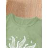 imageSOLY HUX Graphic Tees for Girl Floral Print Short Sleeve Round Neck T Shirts TopsGreen Graphic Print