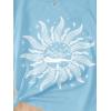 imageSOLY HUX Graphic Tees for Girl Floral Print Short Sleeve Round Neck T Shirts TopsLight Blue Graphic