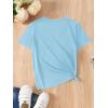 imageSOLY HUX Graphic Tees for Girl Floral Print Short Sleeve Round Neck T Shirts TopsLight Blue Graphic