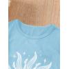 imageSOLY HUX Graphic Tees for Girl Floral Print Short Sleeve Round Neck T Shirts TopsLight Blue Graphic