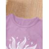 imageSOLY HUX Graphic Tees for Girl Floral Print Short Sleeve Round Neck T Shirts TopsMauve Purple Graphic