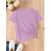 imageSOLY HUX Graphic Tees for Girl Floral Print Short Sleeve Round Neck T Shirts TopsMauve Purple Graphic