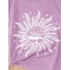 imageSOLY HUX Graphic Tees for Girl Floral Print Short Sleeve Round Neck T Shirts TopsMauve Purple Graphic