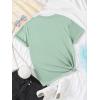 imageSOLY HUX Graphic Tees for Girl Floral Print Short Sleeve Round Neck T Shirts TopsMint Green Graphic Print