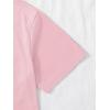 imageSOLY HUX Graphic Tees for Girl Floral Print Short Sleeve Round Neck T Shirts TopsPink Graphic Print