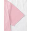 imageSOLY HUX Graphic Tees for Girl Floral Print Short Sleeve Round Neck T Shirts TopsPink Moon Print