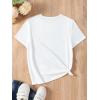imageSOLY HUX Graphic Tees for Girl Floral Print Short Sleeve Round Neck T Shirts TopsWhite Graphic