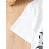 imageSOLY HUX Graphic Tees for Girl Floral Print Short Sleeve Round Neck T Shirts TopsWhite Graphic