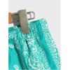 imageSOLY HUX Mens Elastic High Waisted Casual Summer ShortsMint Blue Paisley