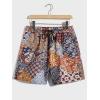 imageSOLY HUX Mens Elastic High Waisted Casual Summer ShortsPaisley Printed Multicoloured