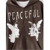 imageSOLY HUX Mens Graphic Zip Up Hoodies Streetwear Jacket Letter Print Long Sleeve Sweatshirt with PocketCoffee Brown Letter