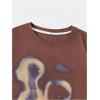 imageSOLY HUX Mens Oversized Graphic Tees Crew Neck Short Sleeve Vintage Streetwear T Shirt TopsBrown Letter