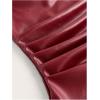 imageSOLY HUX Womens PU Leather Tube Top Strapless Ruched Asymmetrical Bandeau Tops Rave Concert OutfitPlain Burgundy