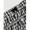 imageSOLY HUX Womens Ruffle Shorts Plaid Y2k Lace Bloomers Elastic Waist Frill Bottoms Gingham Micro BoyshortsBlack and White Plaid