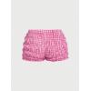imageSOLY HUX Womens Ruffle Shorts Plaid Y2k Lace Bloomers Elastic Waist Frill Bottoms Gingham Micro BoyshortsHot Pink Plaid