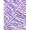 imageSOLY HUX Womens Ruffle Shorts Plaid Y2k Lace Bloomers Elastic Waist Frill Bottoms Gingham Micro BoyshortsPurple Plaid