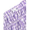 imageSOLY HUX Womens Ruffle Shorts Plaid Y2k Lace Bloomers Elastic Waist Frill Bottoms Gingham Micro BoyshortsPurple Plaid