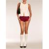 imageSOLY HUX Womens Sequin Micro Shorts Y2K Low Rise Sparkly Glitter Mini Booty Shorts Party Club Rave OutfitsPlain Burgundy