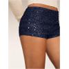 imageSOLY HUX Womens Sequin Micro Shorts Y2K Low Rise Sparkly Glitter Mini Booty Shorts Party Club Rave OutfitsPlain Dark Blue