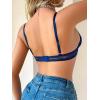 imageSOLY HUX Womens Sexy Lace Bras Underwire Everyday Bra Comfort Push Up BralettesPlain Dark Blue