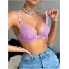 imageSOLY HUX Womens Sexy Lace Bras Underwire Everyday Bra Comfort Push Up BralettesPlain Mauve Purple