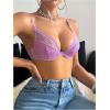 imageSOLY HUX Womens Sexy Lace Bras Underwire Everyday Bra Comfort Push Up BralettesPlain Mauve Purple