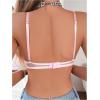 imageSOLY HUX Womens Sexy Lace Bras Underwire Everyday Bra Comfort Push Up BralettesPlain Pink
