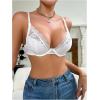 imageSOLY HUX Womens Sexy Lace Bras Underwire Everyday Bra Comfort Push Up BralettesPlain White