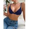 imageSOLY HUX Womens Sexy Lace Bras Underwire Everyday Bra Comfort Push Up BralettesPure Blue