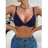 imageSOLY HUX Womens Sexy Lace Bras Underwire Everyday Bra Comfort Push Up BralettesPure Blue