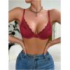 imageSOLY HUX Womens Sexy Lace Bras Underwire Everyday Bra Comfort Push Up BralettesPure Burgundy