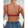 imageSOLY HUX Womens Sexy Lace Bras Underwire Everyday Bra Comfort Push Up BralettesPure Burgundy